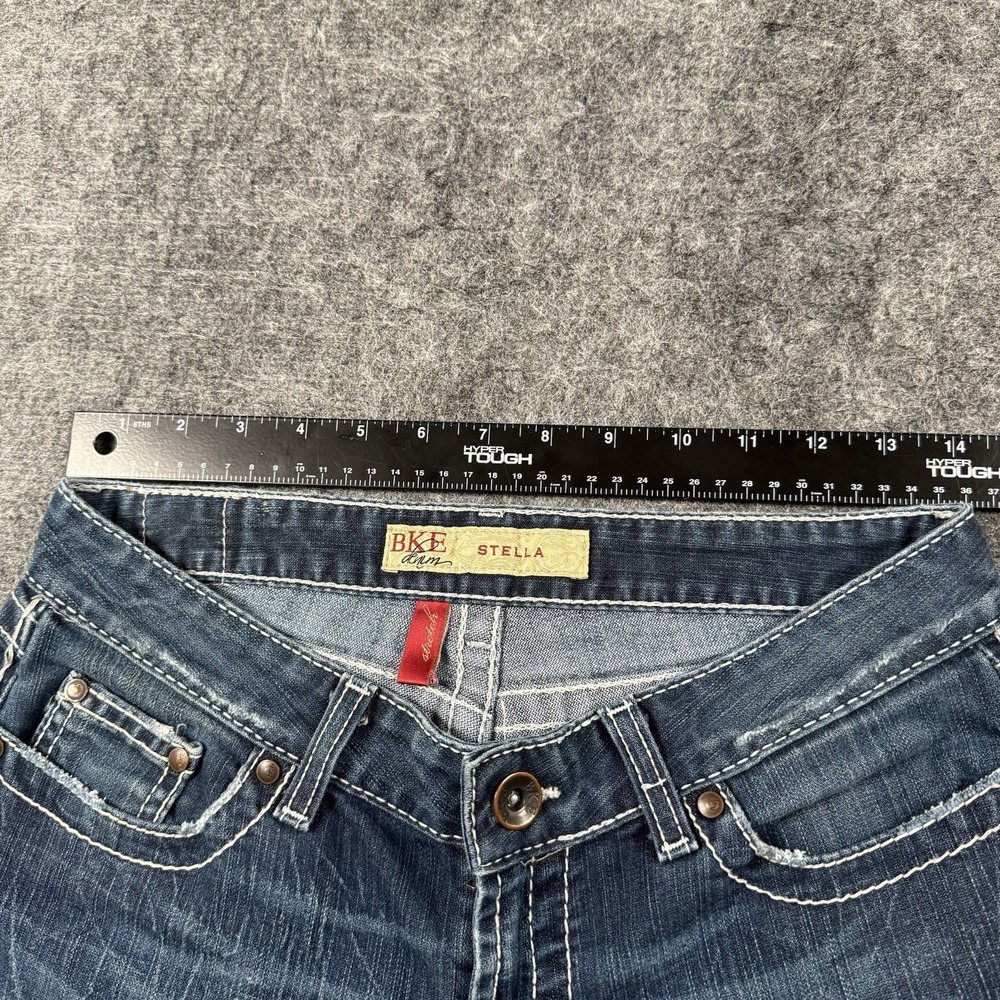 BKE Stella Womens Slim Low Rise Bootcut Jeans 28X31.5 Dark Blue Denim Stretch - Picture 3 of 7